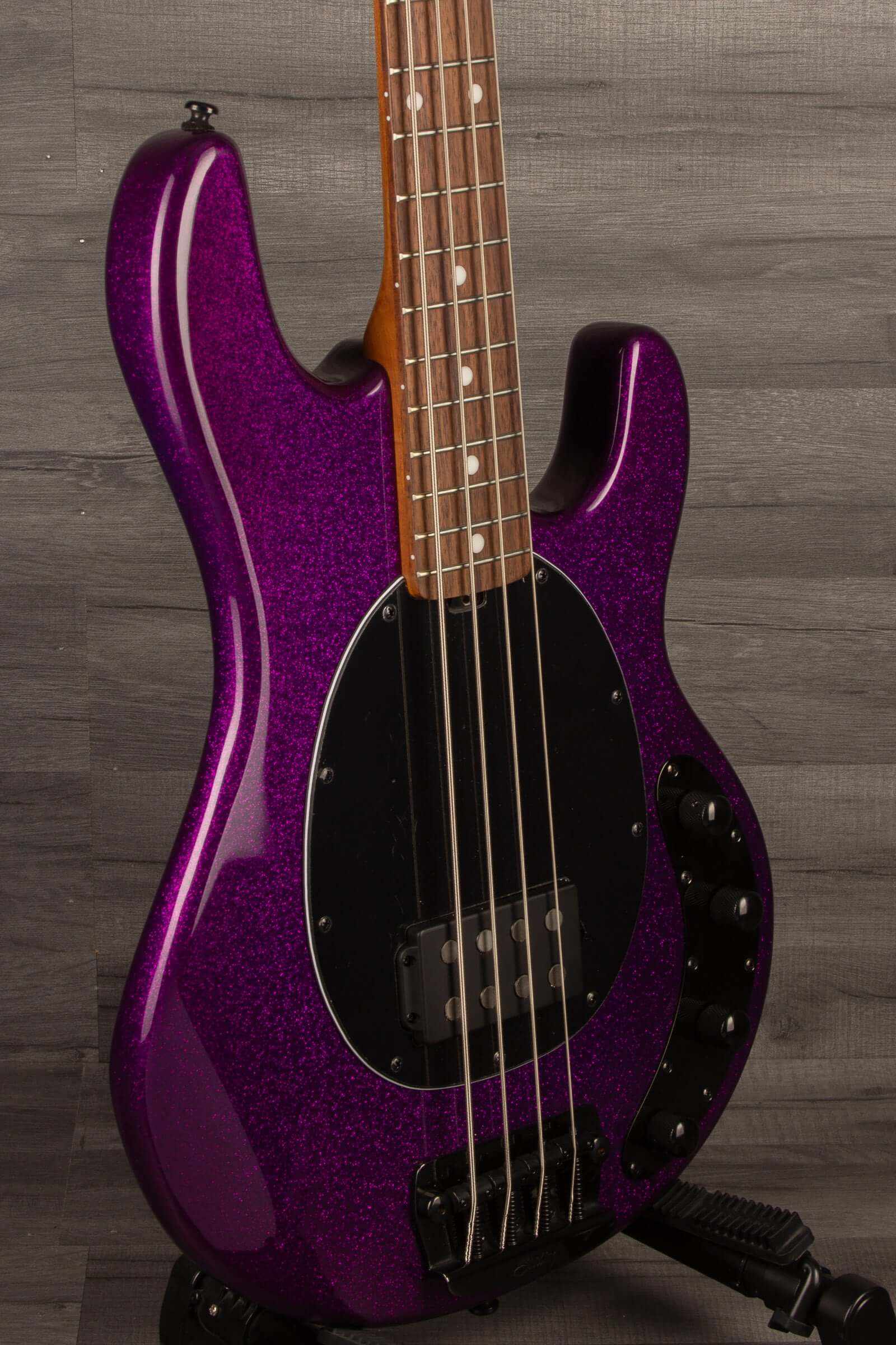 Sterling by Music Man Stingray Ray 34 Bass Guitar - Purple Sparkle