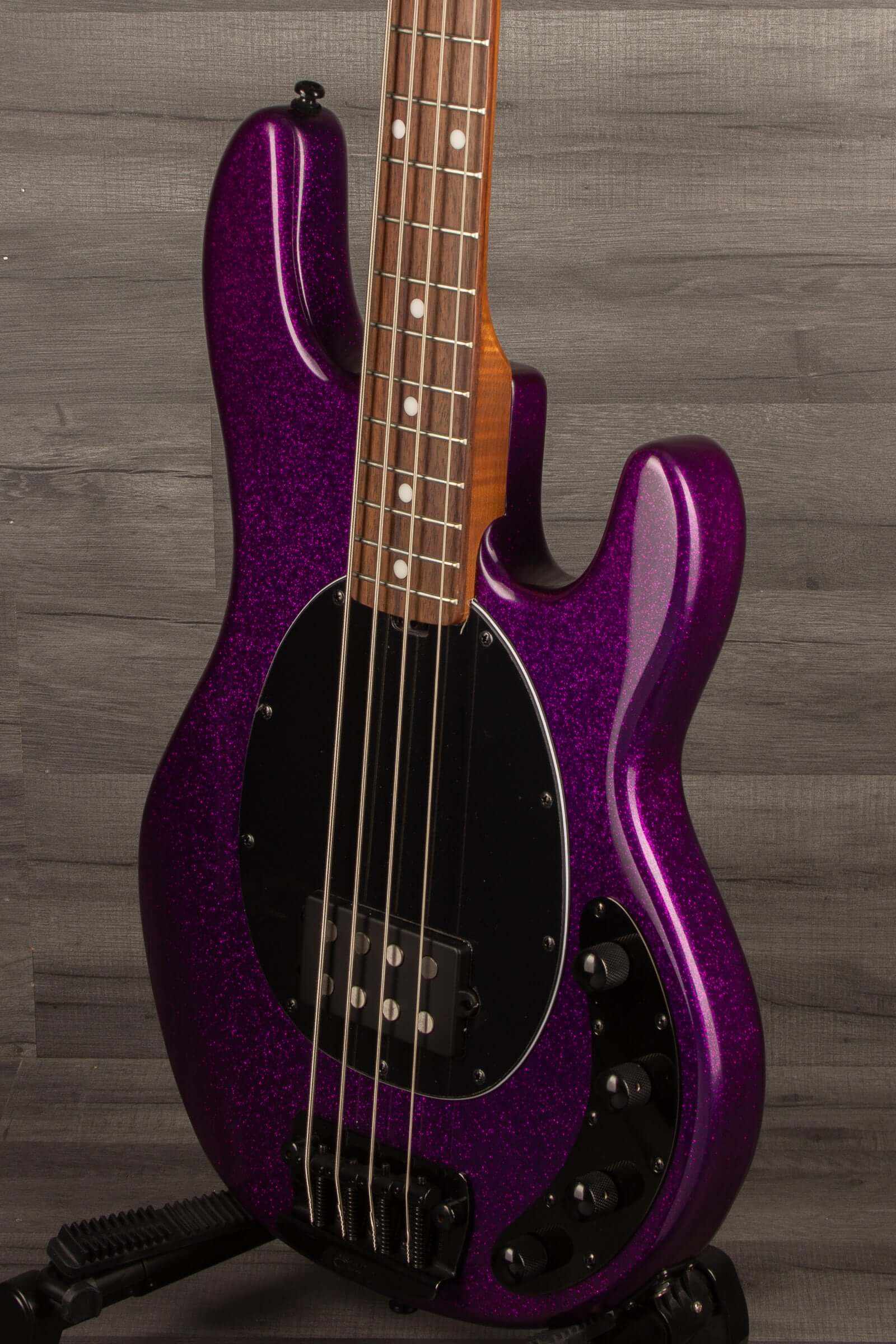 Sterling by Music Man Stingray Ray 34 Bass Guitar - Purple Sparkle