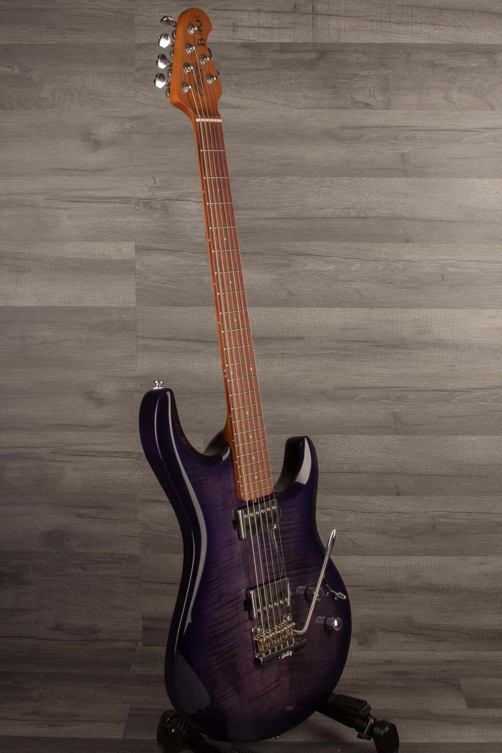 Sterling By MusicMan Luke - Flame top Blueberry Burst