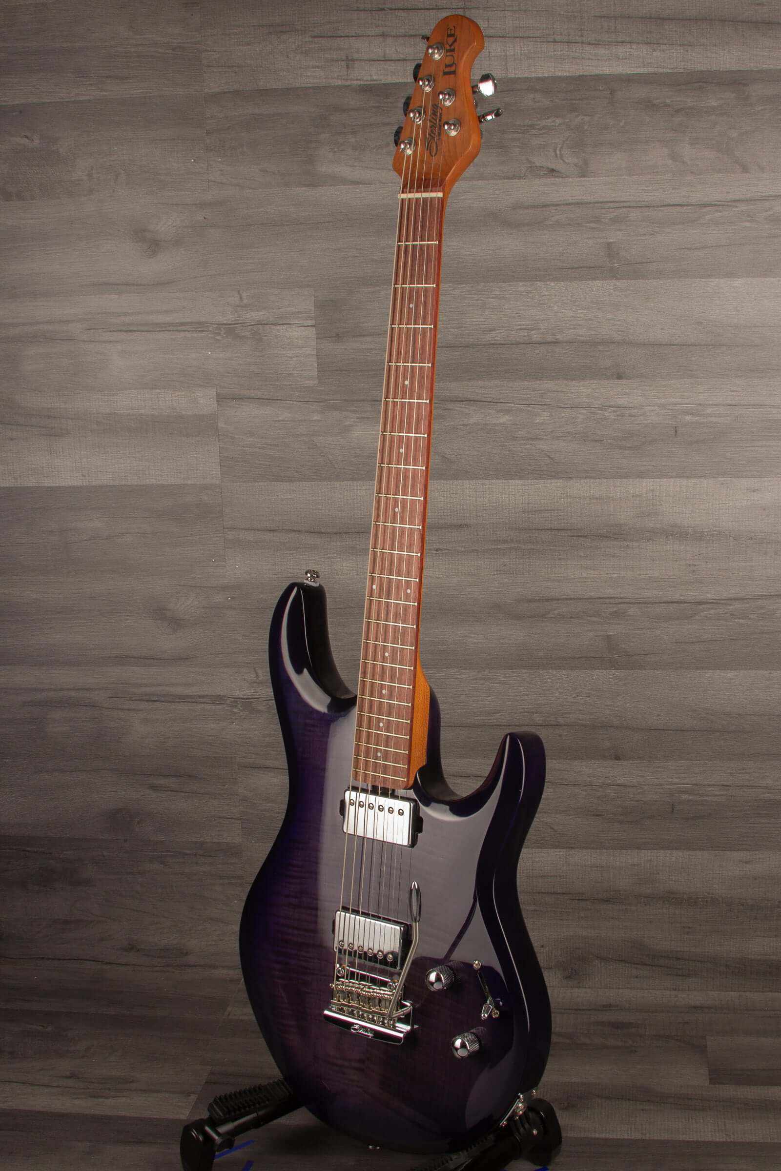 Sterling By MusicMan Luke - Flame top Blueberry Burst