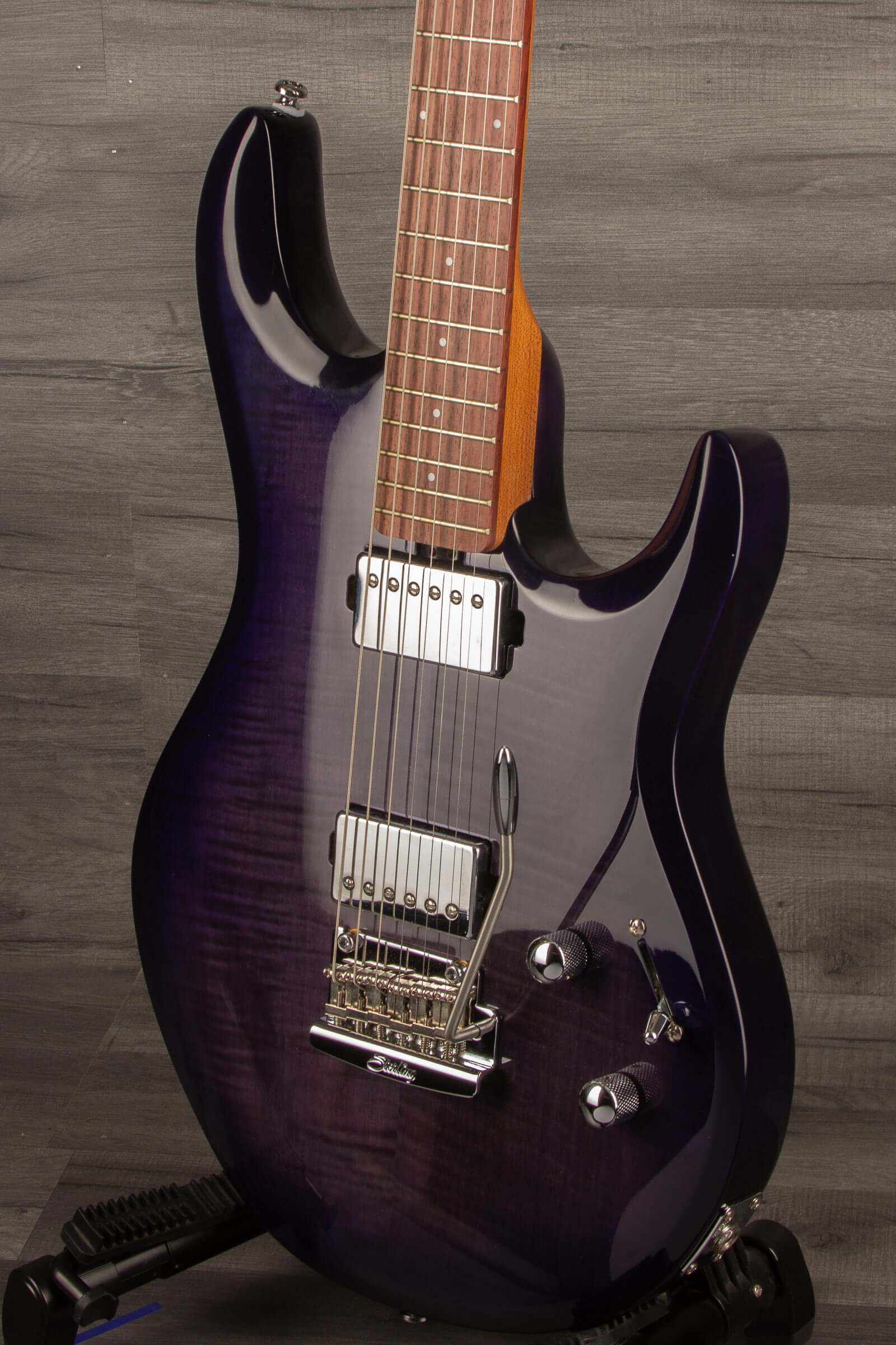 Sterling By MusicMan Luke - Flame top Blueberry Burst