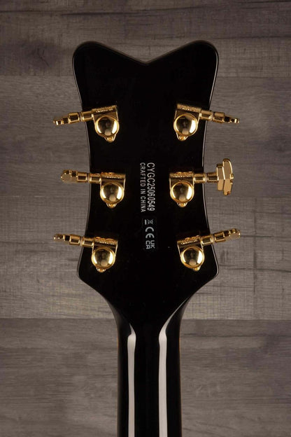 Gretsch Synchromatic™ Falcon™ Hollow Body Single-Cut with Bigsby®, Ebony Fingerboard, Black guitar headstock with gold tuning pegs