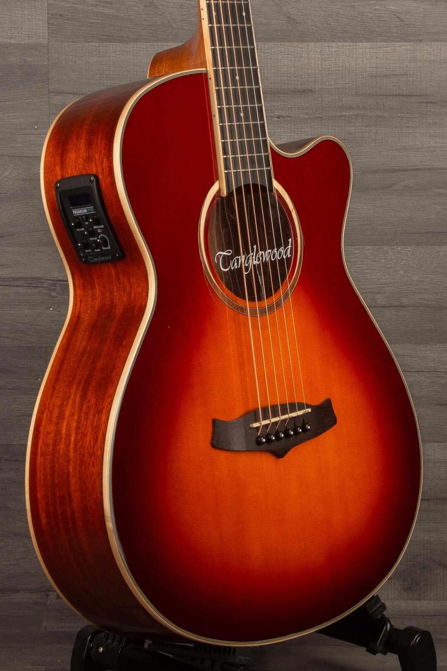 Tanglewood TW4CESB Winterleaf Super Folk Acoustic Guitar - Cherry Sunburst - MusicStreet