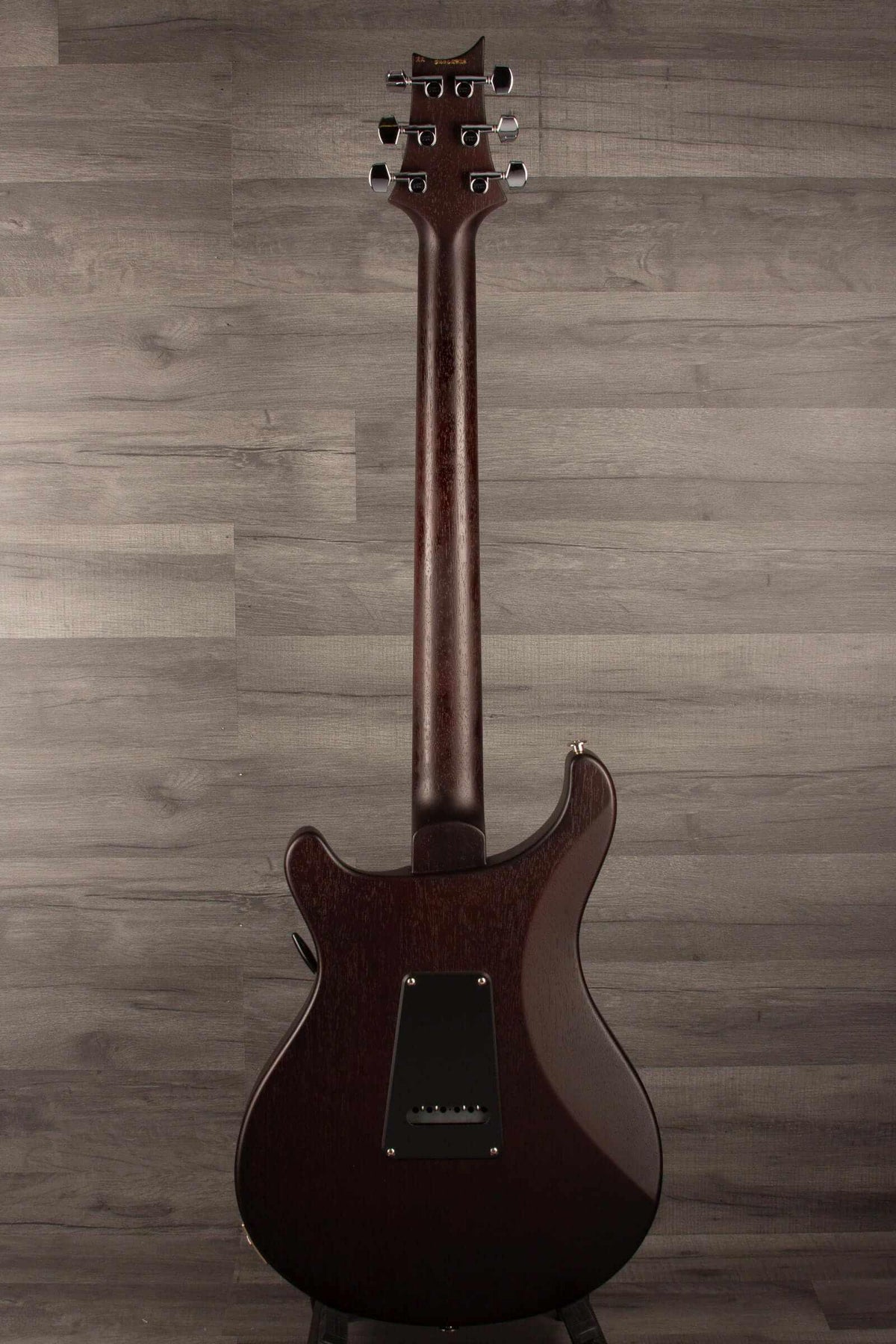 USED - PRS S2 Standard 24 Satin back view, showcasing mahogany body and neck in tobacco sun burst finish.