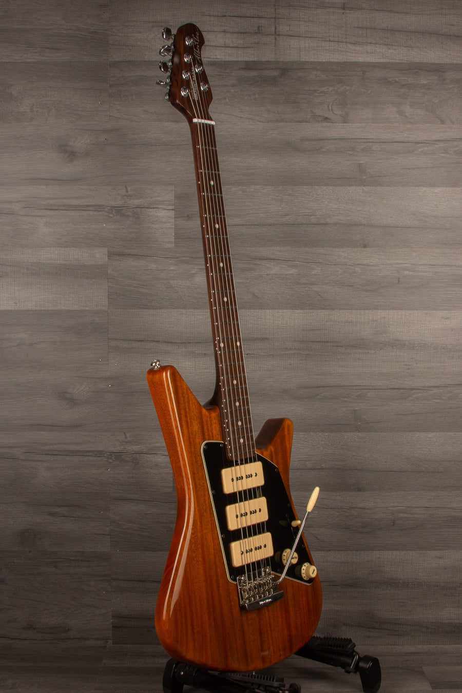 USED Music Man BFR Albert Lee MM90 Electric Guitar - #1 of 50 Natural Mahogany
