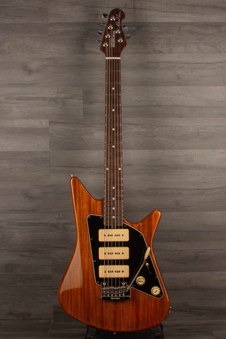 USED Music Man BFR Albert Lee MM90 Electric Guitar - #1 of 50 Natural Mahogany