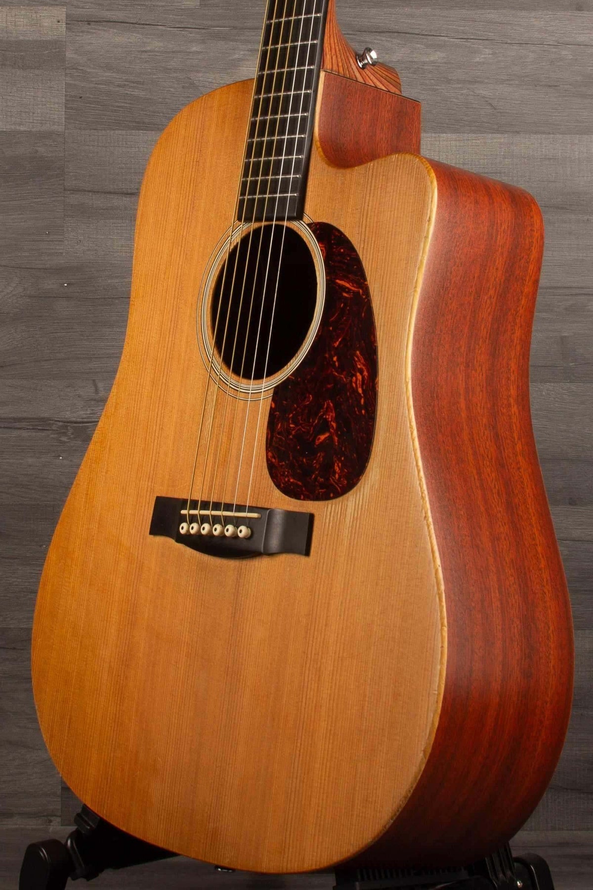 USED - Martin - DCPA5 Performing Artist Dreadnought inc hard case, showcasing solid sitka spruce top and mahogany-patterned HPL body.