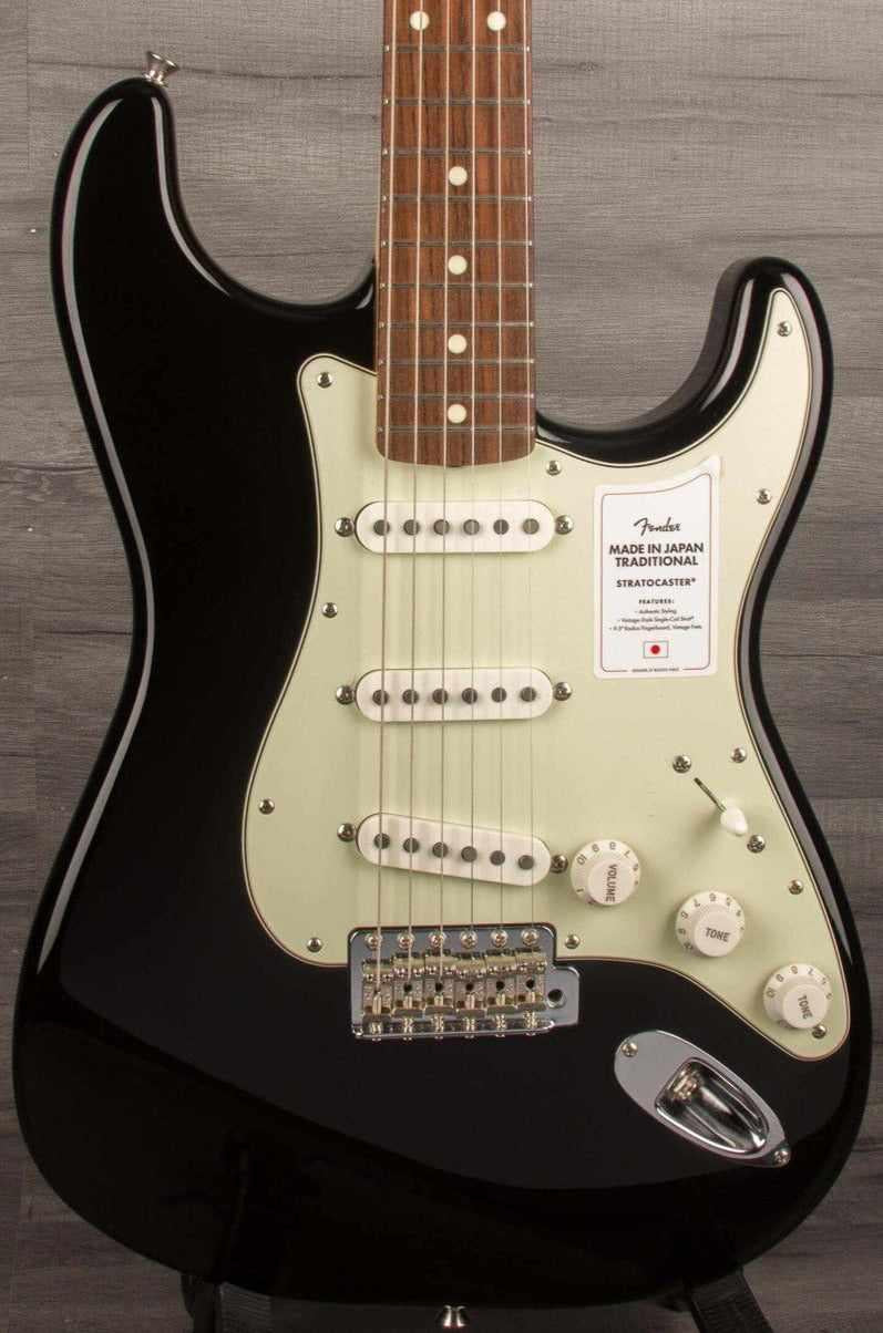 USED - Fender Made in Japan Traditional 60's Stratocaster - Black RW