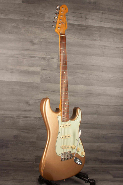USED Fender Vintera Road Worn '60s Stratocaster Electric Guitar - Firemist Gold