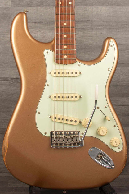 USED Fender Vintera Road Worn '60s Stratocaster Electric Guitar - Firemist Gold