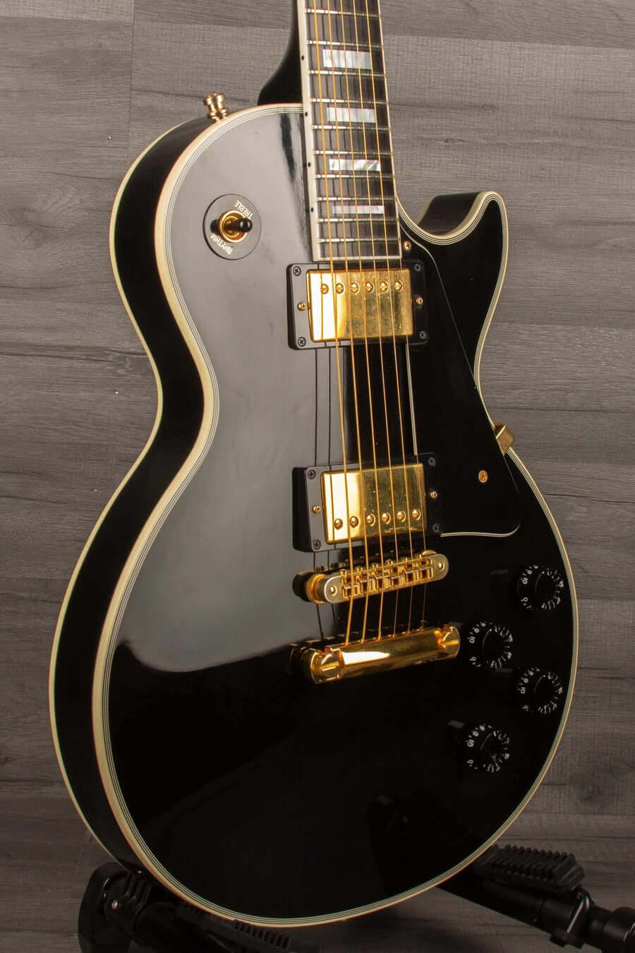 USED - Gibson Les Paul Custom Electric Guitar Black - 2007