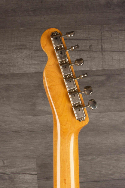 Fender Japanese Traditional II 51 Nocaster used guitar headstock with vintage tuners and natural wood finish