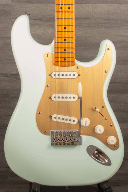 USED - Squier 40th Anniversary Strat Satin Sonic Blue + highwood saddles (inc gig bag)