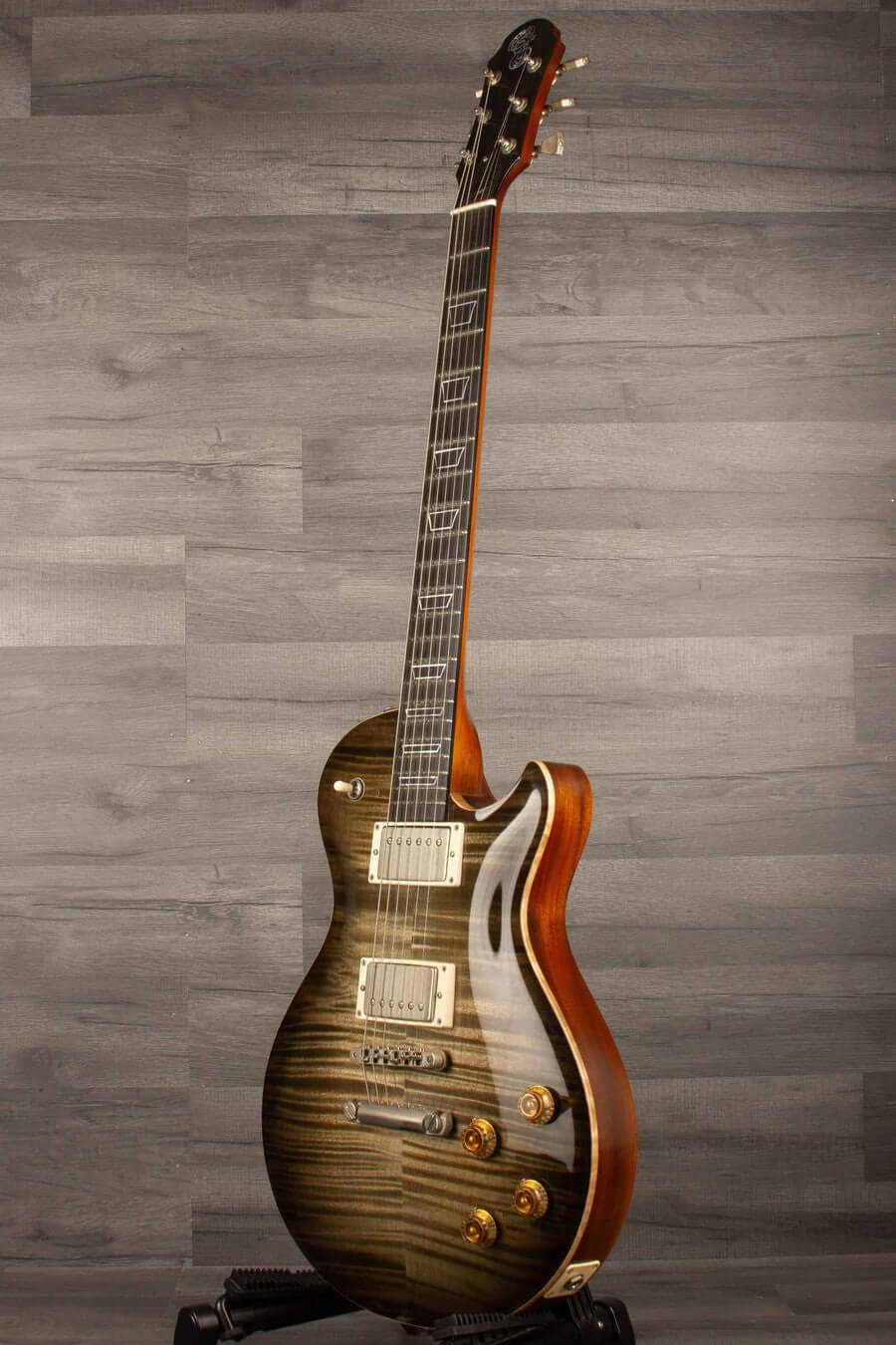 USED - Patrick James Eggle Macon Carved Top Electric Guitar - Forest Green Burst
