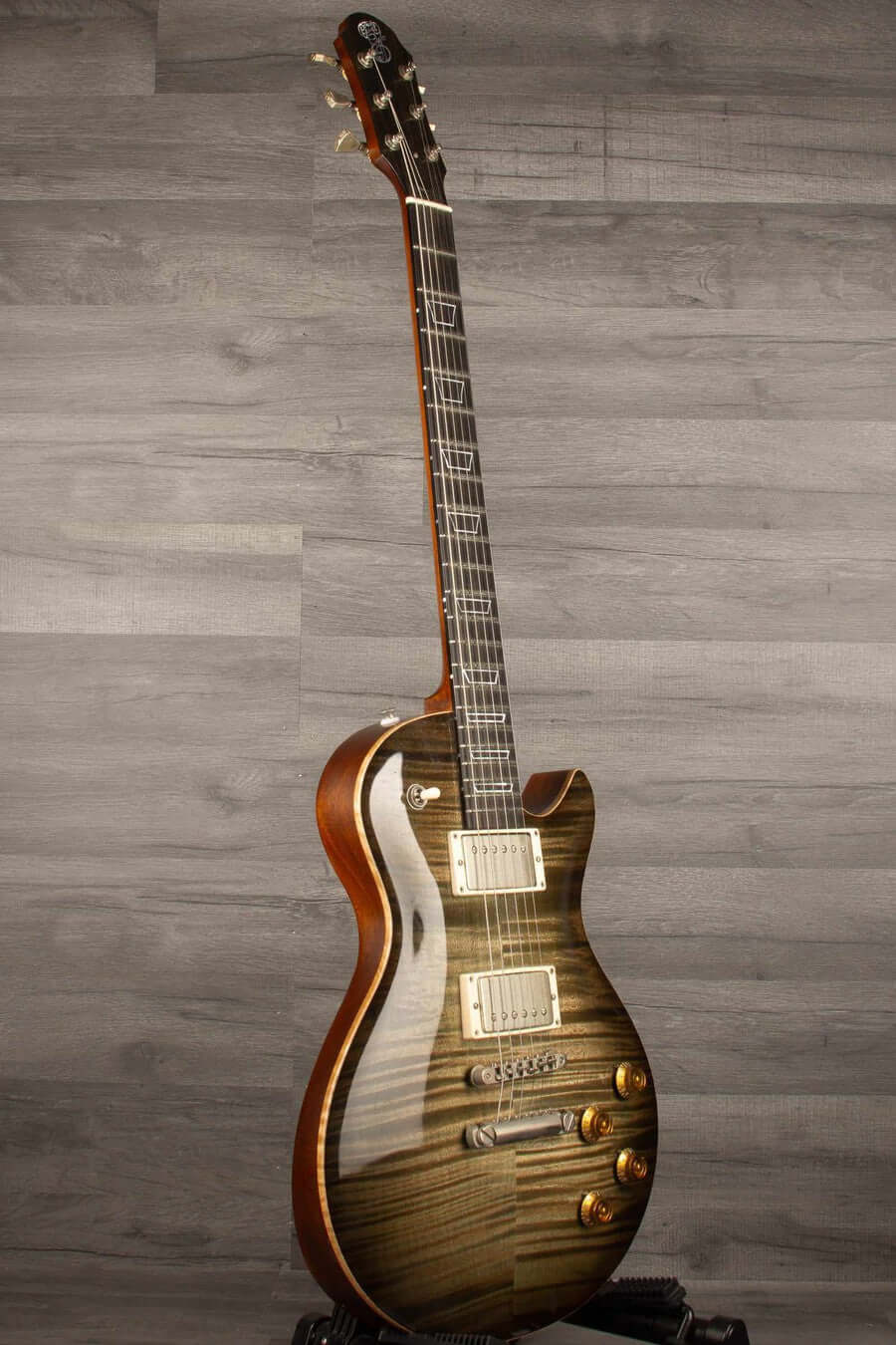 USED - Patrick James Eggle Macon Carved Top Electric Guitar - Forest Green Burst