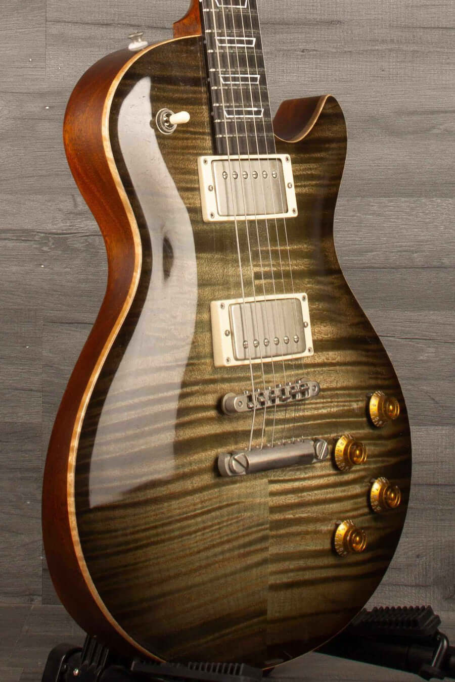 USED - Patrick James Eggle Macon Carved Top Electric Guitar - Forest Green Burst