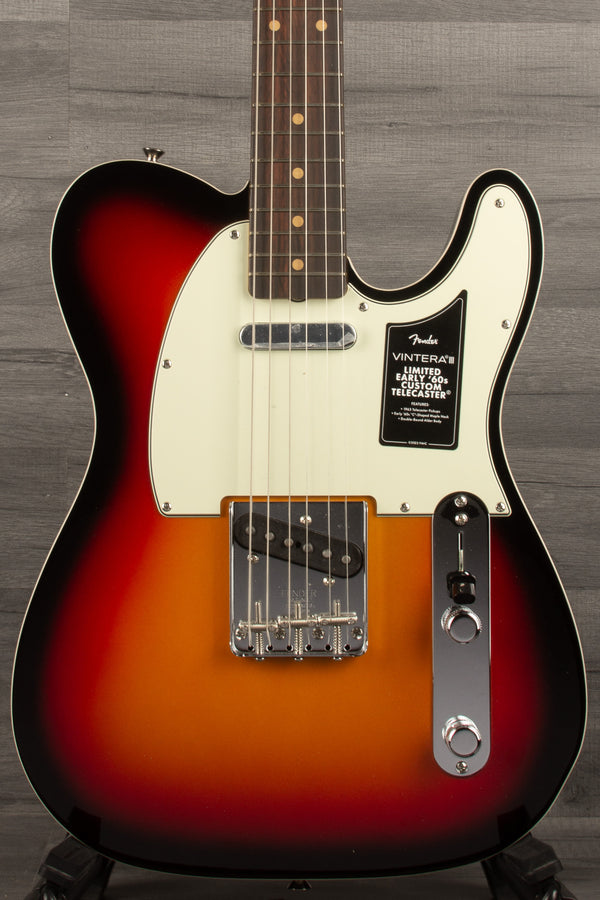 Fender Limited Edition Telecaster Vintera III Early '60s Custom Rosewood Fingerboard 3-Color Sunburst