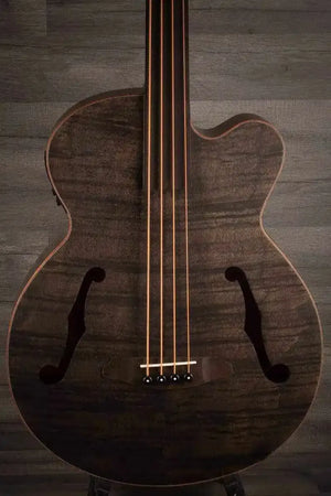 Aria FEB - F2/FL STBK Fretless Electro - Acoustic Bass Guitar - Set Up by MusicStreet