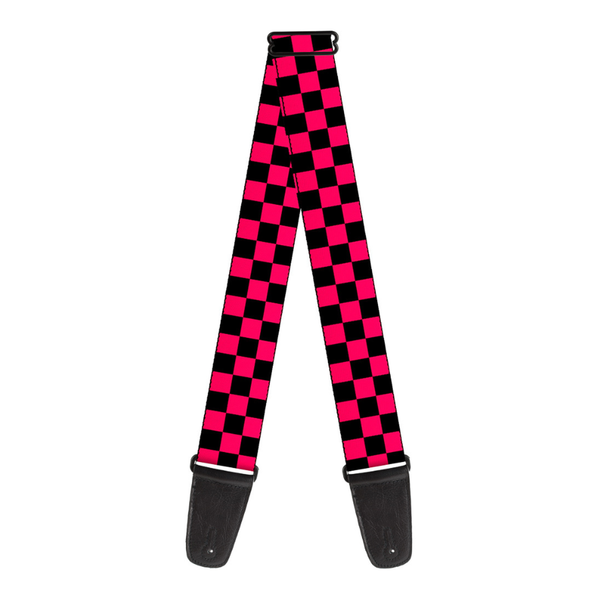 Buckle Down Chequered Pink & Black