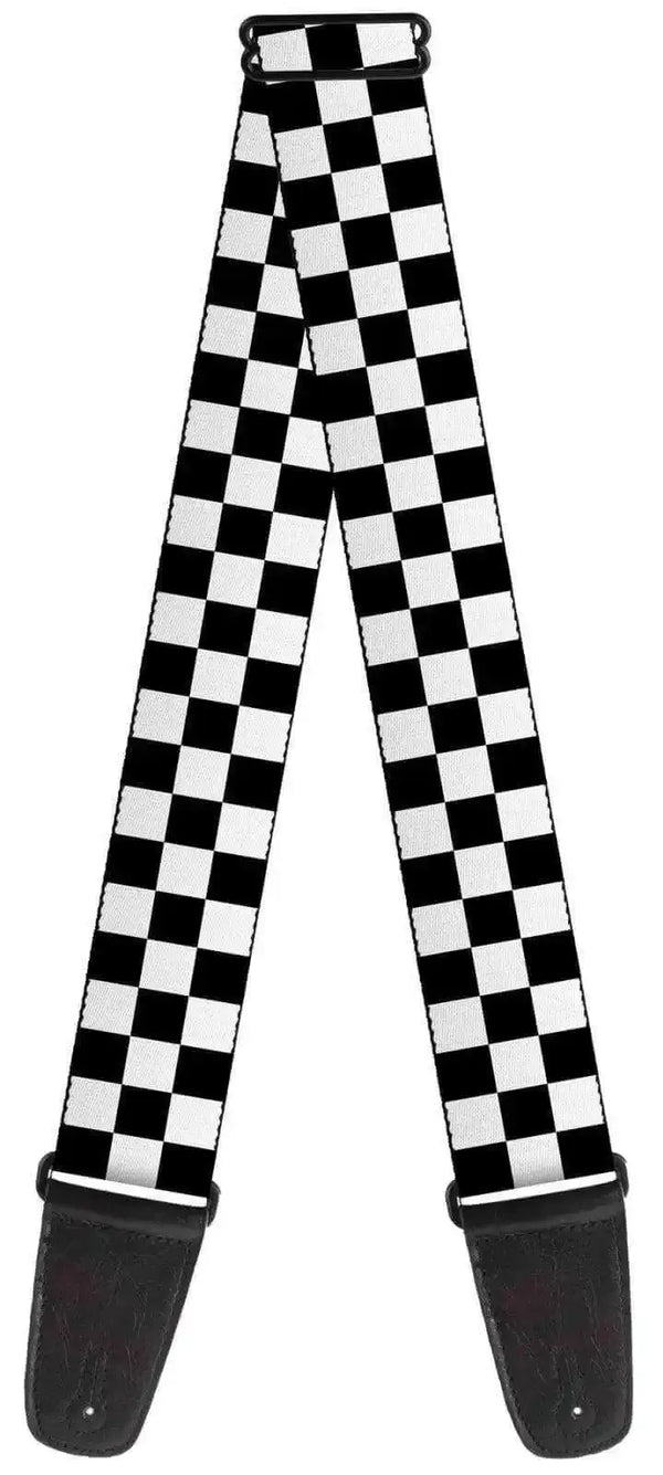 Buckle Down Checker Black/White Guitar Strap