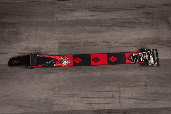 Buckle Down Harley Quinn Black/Red Guitar Strap