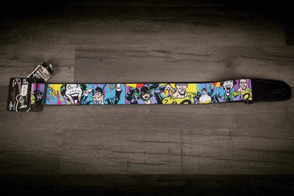 Buckle Down Justice League Villan Poses 2 Guitar Strap