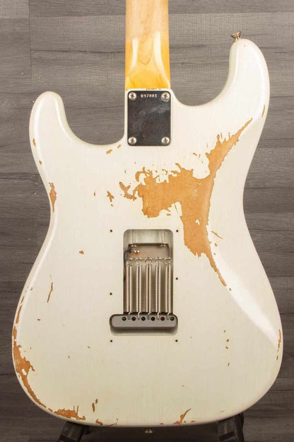 USED Fender Custom Shop '64 Stratocaster Heavy Relic Electric Guitar - Olympic White S#R97881