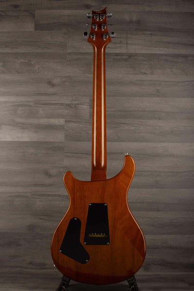 USED - PRS Custom 24 10 Top McCarty sunbuerst (player grade) 2011 back view showing mahogany body and neck.