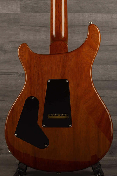 USED - PRS Custom 24 10 Top McCarty sunbuerst (player grade) 2011 back view with mahogany body and finish.