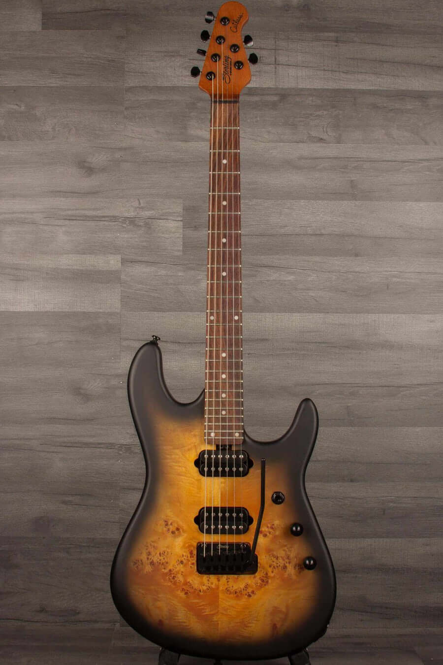 USED Sterling by MusicMan Richardson 6 Cutlass Electric Guitar - Natural Poplar
