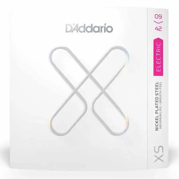 D'Addario XS Coated Nickel Wound 9-42 Electric Guitar Strings, Super Light