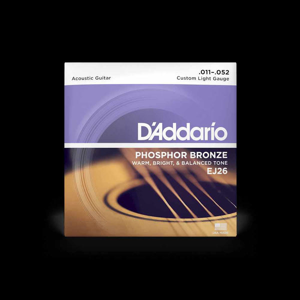 D'Addario EJ26 Phosphor Bronze 11-52 Acoustic Guitar Strings