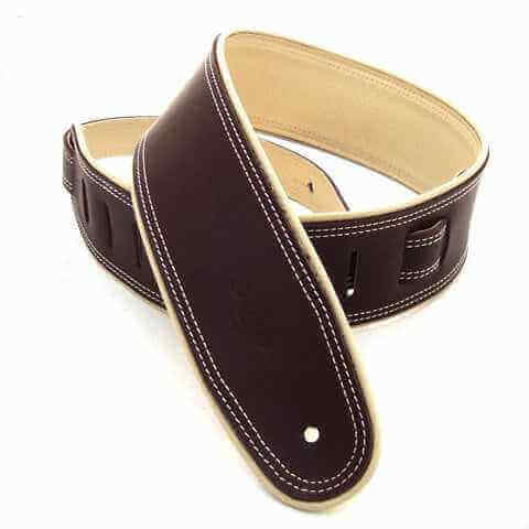 DSL GEP25-15-1 2.5″ Rolled Edge Guitar Strap - Brown/Beige