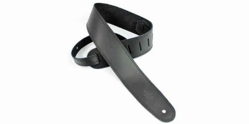 DSL SGE25-15-1 2.5″ Single Ply Guitar Strap - Black/Black Stitch