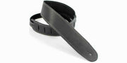 DSL SGE25-15-4 2.5″ Single Ply Guitar Strap - Black/Grey Stitch