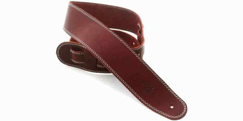 DSL SGE25-16-3 2.5″ Single Ply Guitar Strap - Tan/Beige Stitch