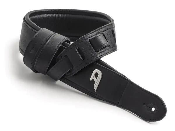 Duesenberg Custom Leather Padded Strap - Black