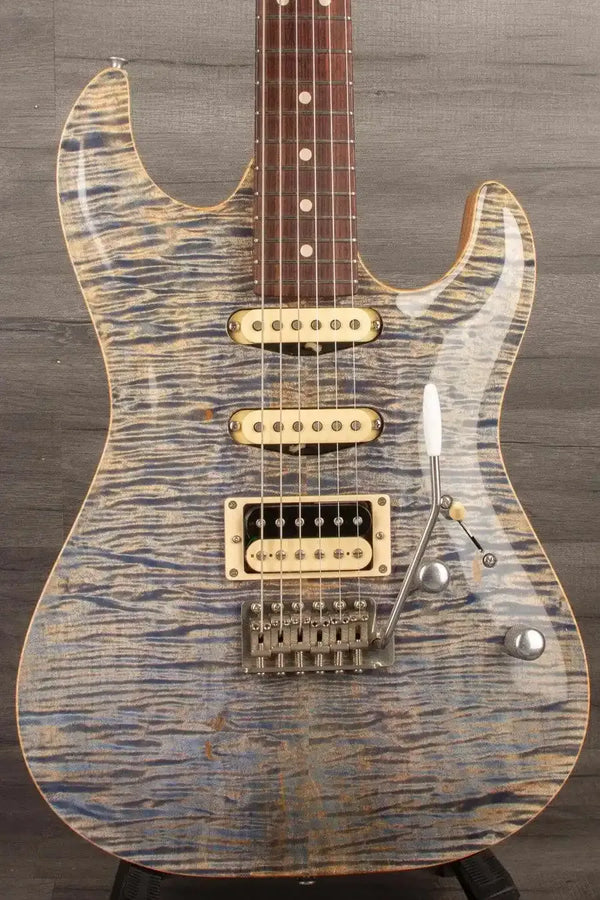 Patrick James Eggle '96 Carve Top Electric Guitar - Threadbear Denim
