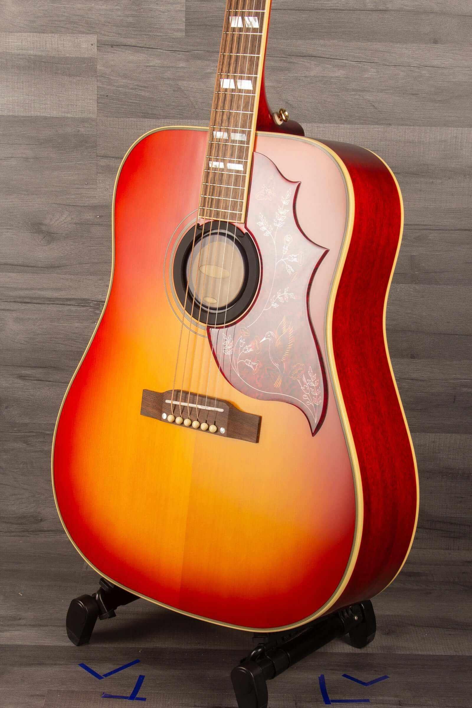 Epiphone Inspired by Gibson Hummingbird all Solid / Fishman Sonitone - Cherry sunburst gloss acoustic guitar image