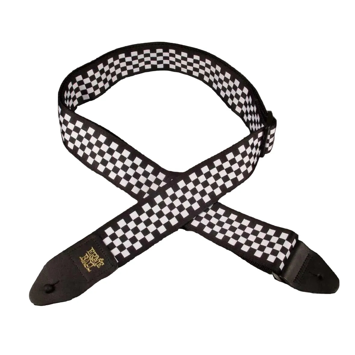 Ernie Ball Checkered Jacquard Guitar Strap - Black/White