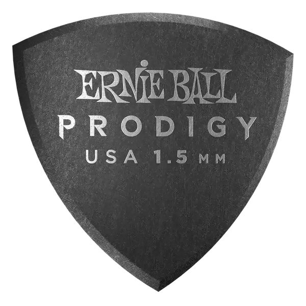 Ernie Ball 1.5mm Black Large Shield Prodigy Picks 6-Pack