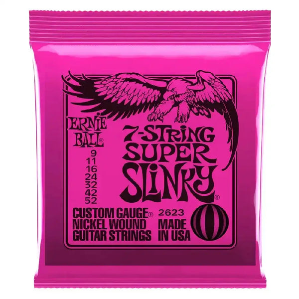 ERNIE BALL 2623 7-String Super Slinky 9-52 Nickel Wound Electric Guitar