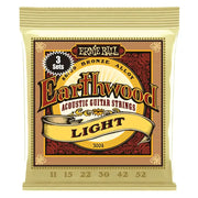 Ernie Ball 3004 Earthwood Light 80/20 Bronze 11-52 Guitar String - 3 Pack