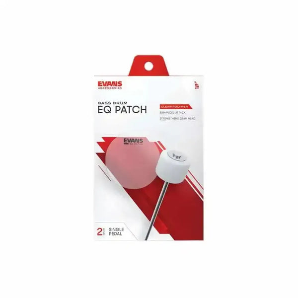 EVANS EQ Single Pedal Patch, Clear Plastic - MusicStreet