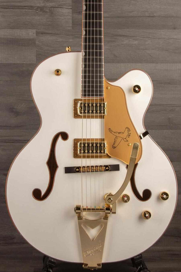 Gretsch Synchromatic™ Falcon™ Hollow Body Single-Cut with Bigsby®, Ebony Fingerboard, Snowcrest White - MusicStreet