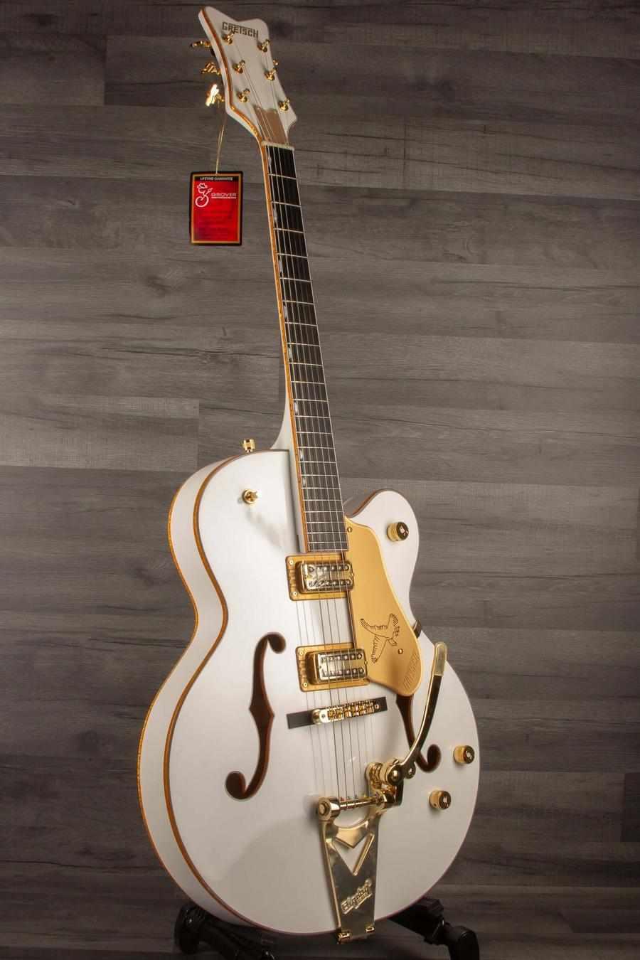 Gretsch Synchromatic™ Falcon™ Hollow Body Single-Cut with Bigsby®, Ebony Fingerboard, Snowcrest White - MusicStreet