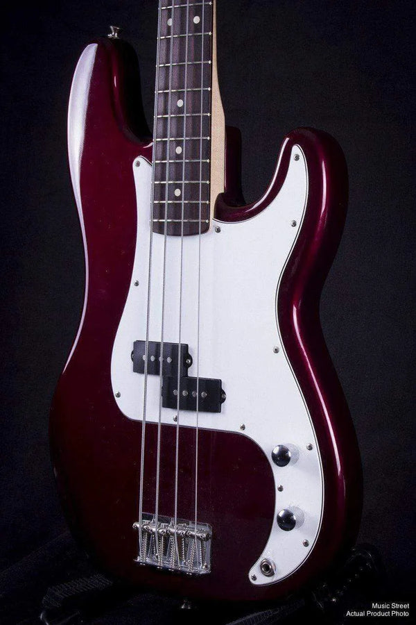 USED - Fender Standard P Bass Rosewood - Candy Apple Red (2008) W/ Hiscox Hard Case