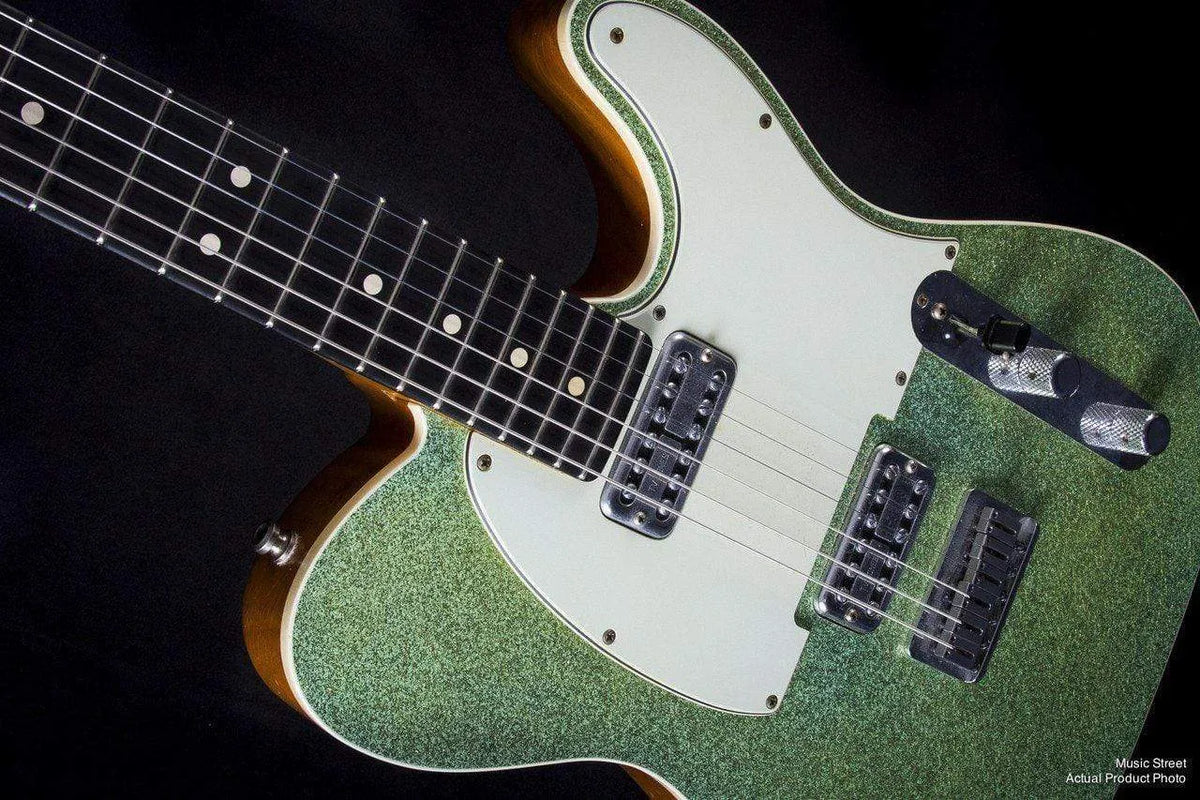 USED - Fender Custom Shop Double Tv Jones Relic Tele Sea Foam Green Sparkle