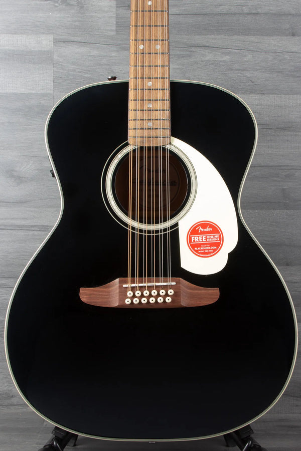 Fender  California Deluxe Villager™ E, Walnut Fingerboard, Black 12 string