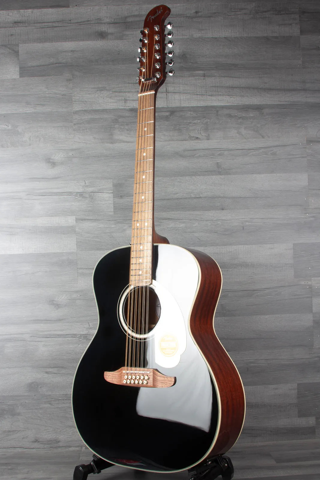 Fender  California Deluxe Villager™ E, Walnut Fingerboard, Black 12 string